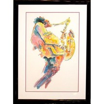 &quot;Jazz Musician&quot; by Michael Smiroldo Watercolor on Paper - £852.51 GBP