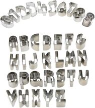 Mini Alphabet and Number Cookie Cutters Set of 36 Pieces Stainless Steel - $11.64
