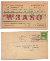 1932 Vintage Postcard Washington Ham Radio QSL Card W3ASO H.A. Farnham Oper - £15.29 GBP