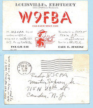 1940 Vintage Postcard Ham Radio Cartoon Art Kentucky Carl Jenkins QSL Card W9FBA - £11.77 GBP