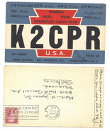 1956 Vintage Postcard QSL Card K2CPR, Frankford Radio Club Camden County - £11.51 GBP