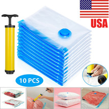 10 X Jumbo Vacuum Storage Bags Travel Space Saver Garment Seal Clothes H... - $39.99