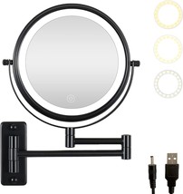 Vanity Mirror With Lights, 8 In. Hd 1X/10X Magnifying Mirror With Double Sided, - £35.55 GBP