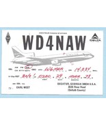 1978 Vintage Picture Postcard Delta Airplane Art Drawing QSL Card WD4NAW - £8.99 GBP