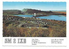 1982 Vintage Real Photo Postcard Kiruna Sweeden QSL Card SM2IXB - £15.72 GBP