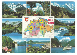 1982 Real Photo Postcard Switzerland Mountains Walter Kon Zl Er Qsl Hb9 Cmm - £12.82 GBP