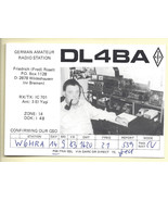 1983 Real Photo Postcard Germany Amateur Radio Oper QSL Fred Roselt DL4BA - $16.99