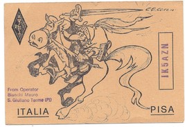 1984 Vintage Cartoon Art Postcard Italy QSL IK5AZN Bianchi Mauro Guilian... - £11.87 GBP