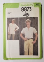 1978 Simplicity Sewing Pattern #8873 Size 34 Men's Jiffy Pullover Top UNCUT - $12.86