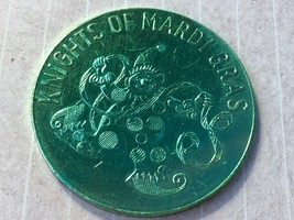VTG New Orleans Knights of  Mardi Gras green Token Coin - £7.64 GBP