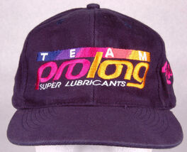 Vtg TEAM PROLONG RACING Hat-Super Lubricants-Strapback-Blue-Otto-Auto Ca... - $19.49