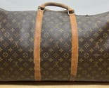 Louis Vuitton LV Bag Keepall 60 Brown Monogram Vintage Duffle Bag - £435.09 GBP