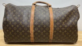 Louis Vuitton LV Bag Keepall 60 Brown Monogram Vintage Duffle Bag - £444.93 GBP