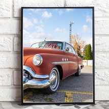 Classic Cars Wall Art Decor Prints,Vintage Vehicle Photo, ,Red Car ,Instant Prin - £3.94 GBP