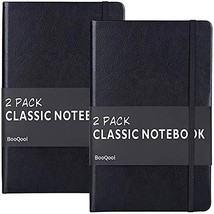 2 Pack Classic Ruled Notebooks/Journals - Premium Thick Paper Faux Leather Writi - £18.86 GBP