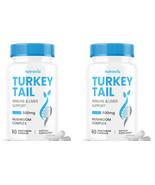 2 Turkey Tail Mushroom Capsules, Natural Immune System and Digestive Sup... - $34.19 CAD