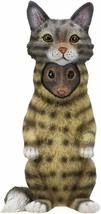 Ebros Dupers Collection Mouse Rat Disguising As A Tabby Cat Statue 5.25&quot;... - $20.99