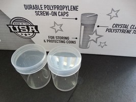 2  Whitman Silver Eagle Dollar Round Clear Plastic Coin Tubes w/ Screw On Caps - $7.49