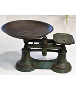 Antique Cast Iron Balance Scale &quot;7lb For Domestic Use&quot; With Tray - $109.00