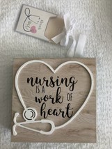 Nursing is a work of heart wood box decoration - £10.16 GBP