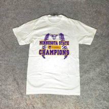 Minnesota State Mavericks Mens Shirt Small White Tee T 2013 Baseball Champions - £9.64 GBP