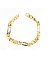 8.5&quot; Men&#39;s Bracelet 10kt Yellow and White Gold 390670 - £766.58 GBP