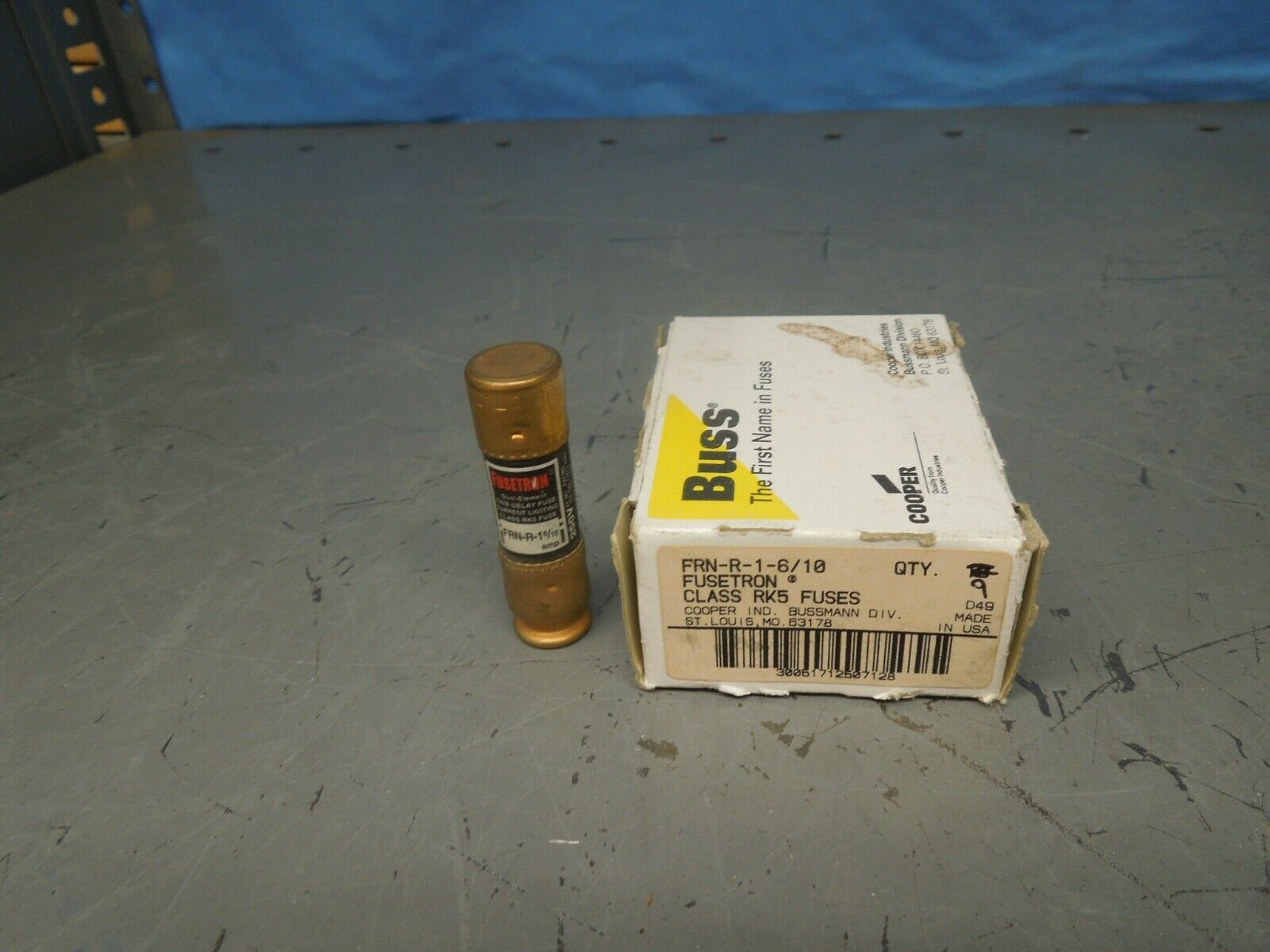 Buss Fusetron FRN-R-1-6/10 1.6A 250V Fuses (Box of 9) New Surplus - $28.00