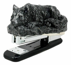 Gothic Resting Alpha Wolf Stapler Office Desktop Accessory Totem Wolf Spirit - £21.57 GBP
