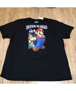 NEW Super Mario Bros Mario Wario Luigi Waluigi Graphics SS Black T-shirt... - €12,73 EUR