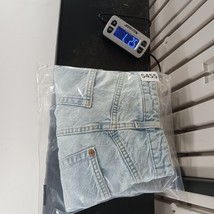 & Denim RN#101255 Women's Blue Front Button & Slit Denim Skirt Size Medium image 10