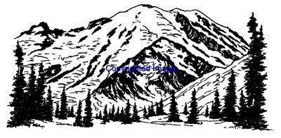 ROCKY MOUNTAINS-NEW RELEASE! mounted rubber stamp - $7.23