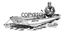 Boat Fisherman New Release Mounted Rubber Stamp - $2.77