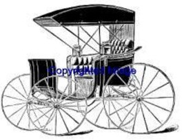 Horsedrawn Carriage New Release Mounted Rubber Stamp - $7.65