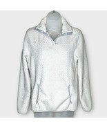 EDDIE BAUER cream t snap pullover fleece jacket spring layer gorpcore si... - $19.35