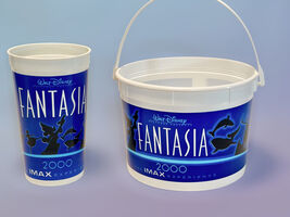 Disney Fantasia 2000 IMAX Popcorn Bucket &amp; Cup Set 2000 - $19.99