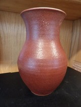 Gorgeous RareVintage Pottery Vase Made in Austria J Graf Stoob Burgundy Red - £92.96 GBP