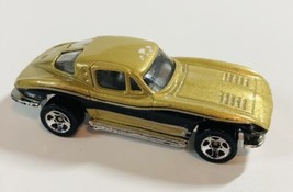 Vintage 1979 Hot Wheels Car Corvette Stingray Split Window Black And Gold - $7.74