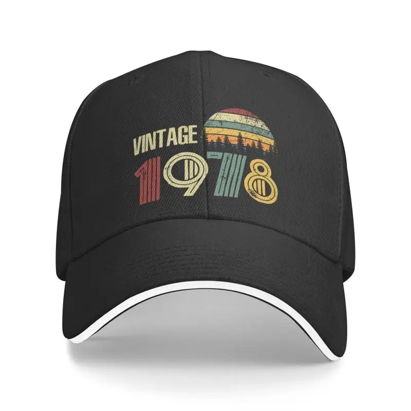 Vintage 1978 Baseball Cap Happy 44nd Birthday Gift Dad Hat - £12.60 GBP