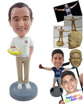 Personalized Bobblehead Pizza guy ready to have some delicious time with one han - £71.97 GBP