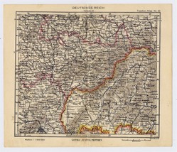 1943 Vintage Wwii Map Of Protectorate Of Bohemia And Moravia Brno Czech Rep. - £22.83 GBP