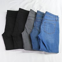 Lot 5 Talbots 4P Flawless 5 Pocket Slim Ankle Black Gray Blue Denim Womens Jeans - £47.25 GBP