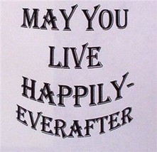 HAPPILY EVER AFTER WORD STAMP mounted rubber stamp - $8.00