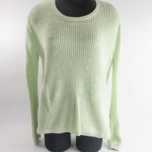 Banana Republic Pale Lime Green Chunky Cable Knit Oversize Sweater M - $24.26