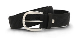 Vegan belt modern and elegant round buckle embossed geometric profile in... - $48.38