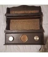 VTG 1960&#39;s/70&#39;s Four Star Japan Wooden Wall Shelf with Built-In Radio fo... - $68.52 CAD