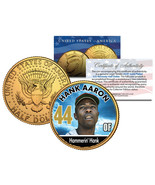 HANK AARON * Baseball Legends * JFK Kennedy Half Dollar 24K Gold Plated ... - $17.87 CAD