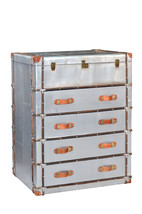 42" Silver Aluminum Four Drawer Dresser - $40,268.85 MXN