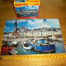 Jigsaw Puzzle 500 Pieces Cobh Cathedral Ireland Docked Boats Kodacolor C... - £10.85 GBP