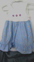 KID CONNECTION 12 mos. summer dress blue/white/yellow (baby -side) - £3.16 GBP