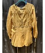 O&#39;Neill Long Sleeve Lace Crochet V-Neck Ryana Yellow Romper (S) NWT - £30.25 GBP